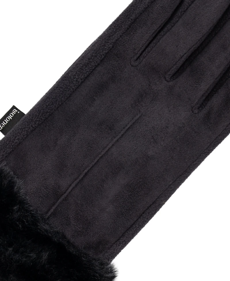 Isotoner Signature Women's Mya smartDRI Faux-Fur Cuff Gloves
