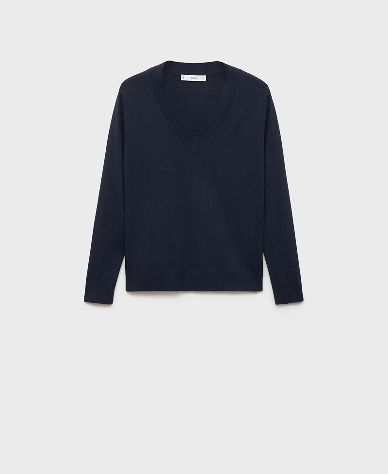 Mango Women's V-Neck Knit Sweater