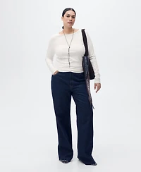 Mango Women's Fine-Knit Fitted Sweater