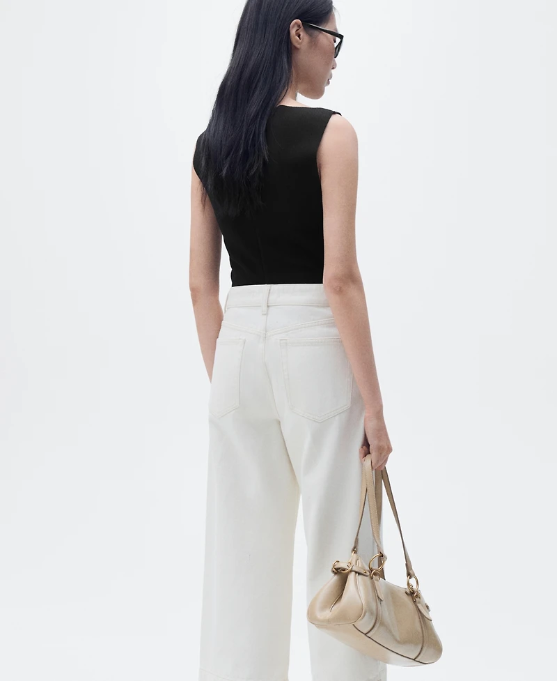 Mango Women's Boat-Neck Knitted Top