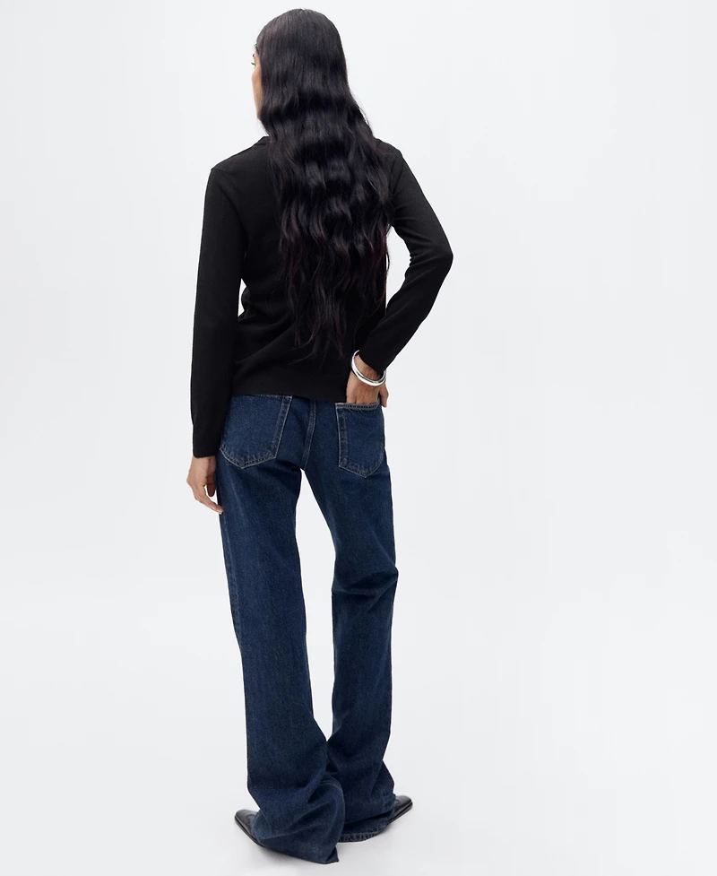 Mango Women's Wool-Blend Round-Neck Sweater