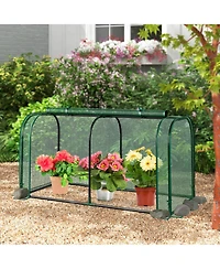 Costway Portable Mini Greenhouse 47" x 22" 24" Outdoor Indoor Tunnel