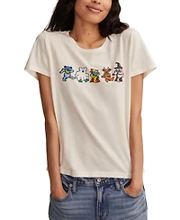 Lucky Brand Women's Grateful Dead Costume Bears Crewneck T-Shirt