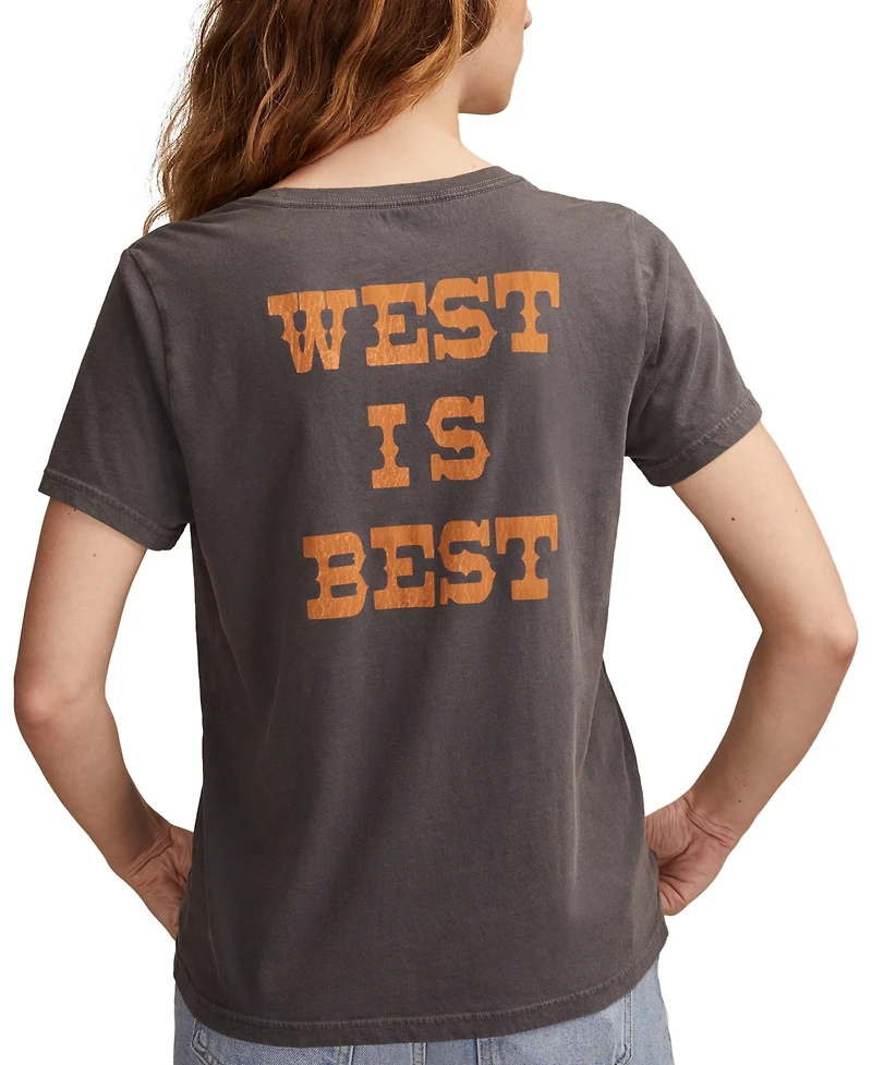 Lucky Brand Women's West Is Best Classic Crewneck T-Shirt