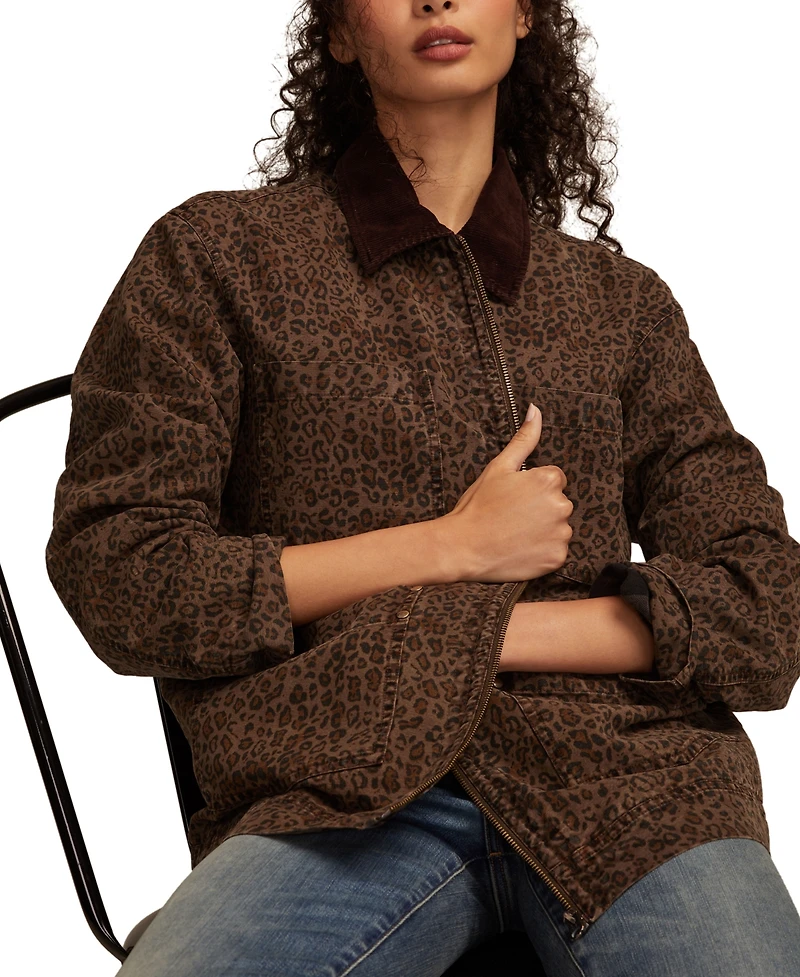 Lucky Brand Women's Washed Oversized Chore Jacket