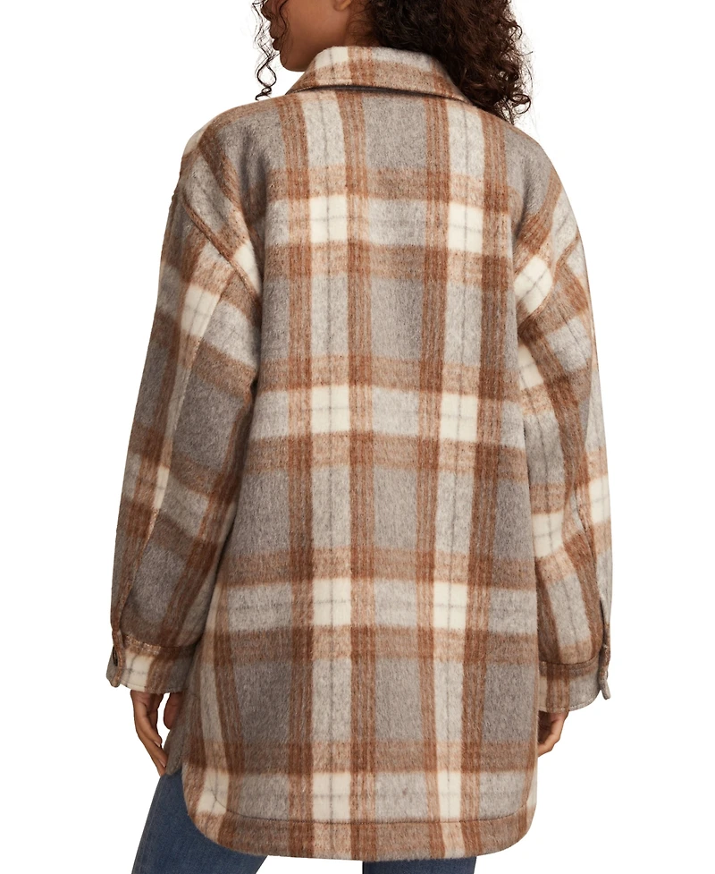 Lucky Brand Women's Oversized Plaid Shirt Jacket