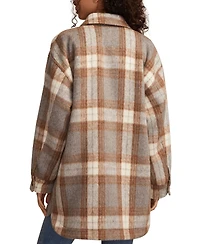 Lucky Brand Women's Oversized Plaid Shirt Jacket