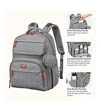 BabbleRoo Kids Diaper Bag Backpack Multifunctional Bag Travel Ready Diaper Bag with Extras Pink