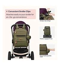 BabbleRoo Kids Diaper Bag Backpack Versatile Travel Mummy with Changing Pad & Accessories, Light Gray