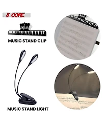 5 Core Music Stand Adjustable Desktop Book Stands Portable Sheet Holder All Metal Foldable Bookstand