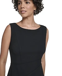 Calvin Klein Women's Seamed Boat Neck Midi Dress