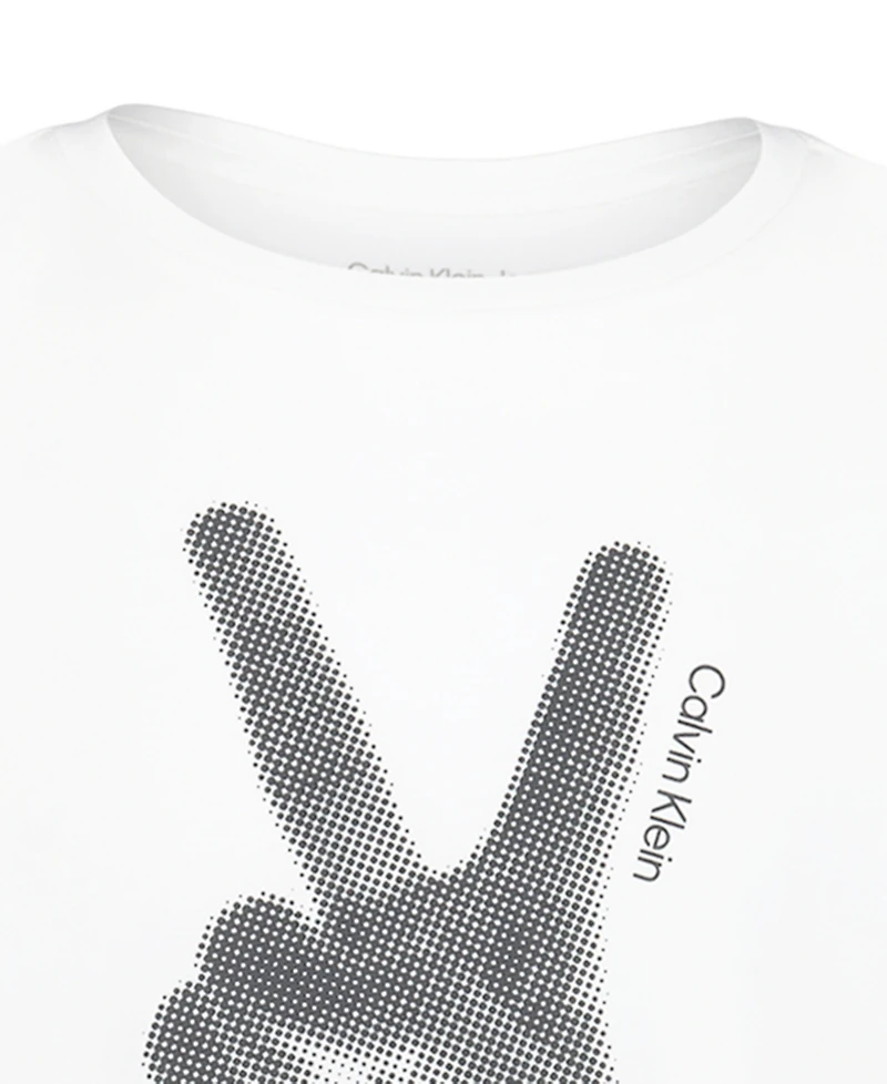 Calvin Klein Big Boys Peace Short Sleeve T-Shirt