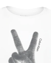 Calvin Klein Big Boys Peace Short Sleeve T-Shirt