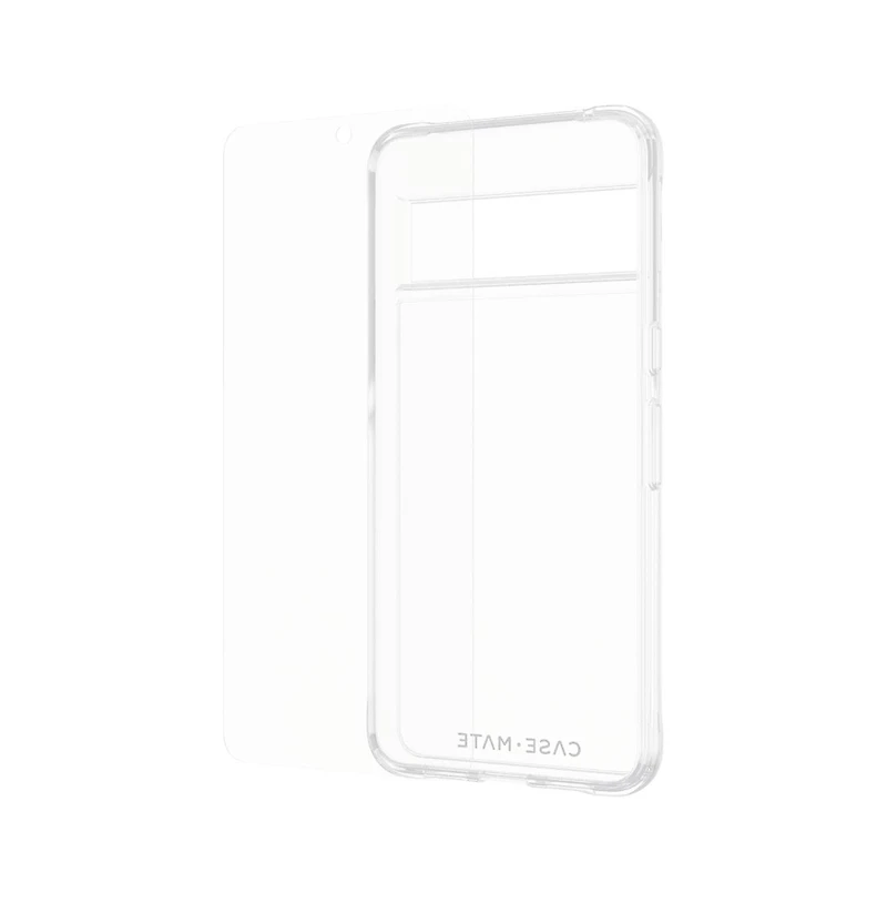 Case-Mate Protection Pack Tough Case and Glass Screen Protector for Google Pixel 8 Pro-Clear