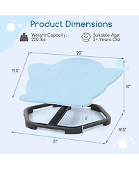 Costway Kids Sensory Swivel Chair with Non-Slip Metal Base for Autistic Indoor Outdoor