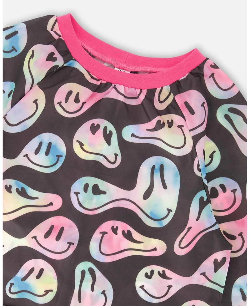 Deux par Deux Boy School Apron Smiley Face Girl - Toddler|Child
