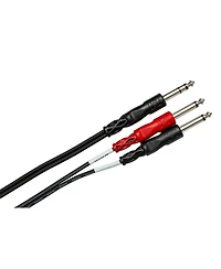 Hosa Technology 3.3' 1/4" Trs Mono Male to Two 1/4" Ts Mono Male Send / Return (Insert) Cable
