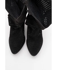 Prologue Shoes Larry Elasticated Block Heel Boot