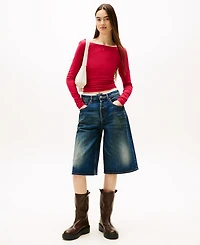 Tommy Jeans Women's Slim Flag Bling Long Sleeve T-Shirt