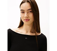 Tommy Jeans Women's Bling Flag Logo Long-Sleeve Mini Dress