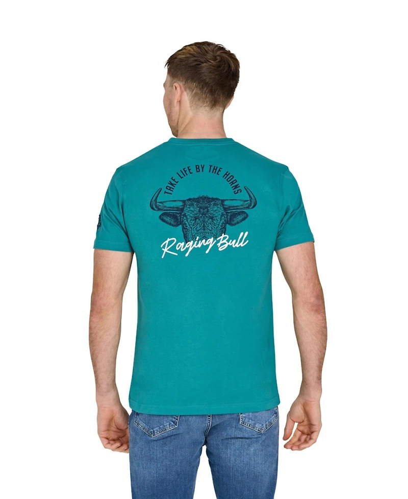 Raging Bull Men's Yfc Horns Back Print T-Shirt