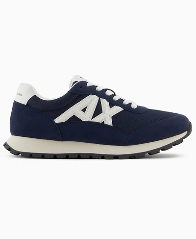 A|X Armani Exchange Men's Drop Logo Mesh Sneakers