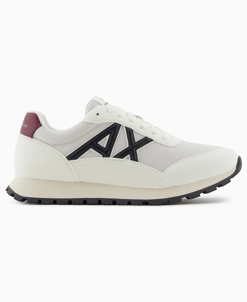 A|X Armani Exchange Men's Drop Logo Mesh Sneakers