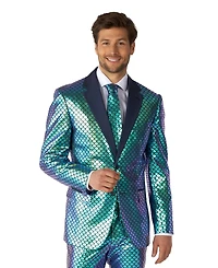 OppoSuits Men's Gold Party Suit - New Years and Christmas Costume Golden Metallic Includes Blazer, Pants Tie