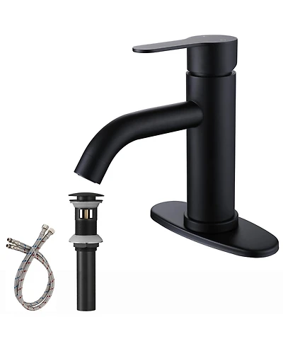 Greenspring Single Hole Single-Handle Bathroom Faucet in Matte Black