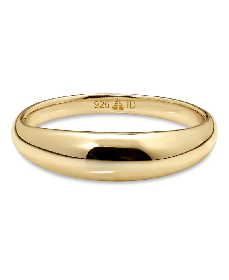 Devata Dome Ring Gold Plated Sterling Silver,