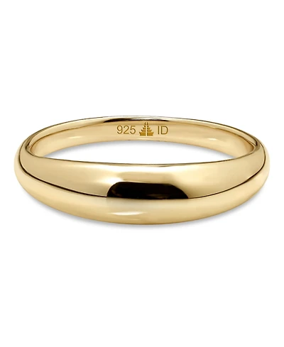 Devata Dome Ring Gold Plated Sterling Silver,