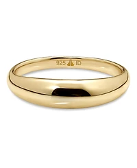 Devata Dome Ring Gold Plated Sterling Silver,