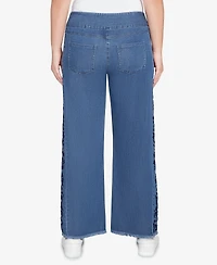 Ruby Rd. Petite Flocked Bootcut Ankle Jeans