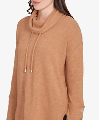 Ruby Rd. Petite Cozy Cowl Neck Drawstring Top