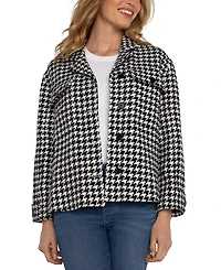 Liverpool Los Angeles Petite Boxy Notch Collar Shacket