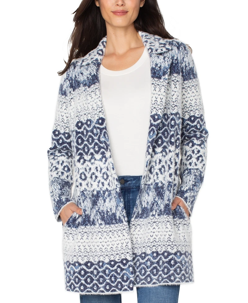 Liverpool Los Angeles Petite Open Front Coat Sweater