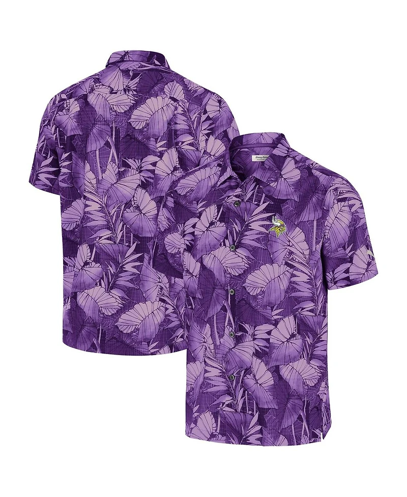 Tommy Bahama Men's Purple Minnesota Vikings Coast Nuevo Fronds Camp Button-Up Shirt