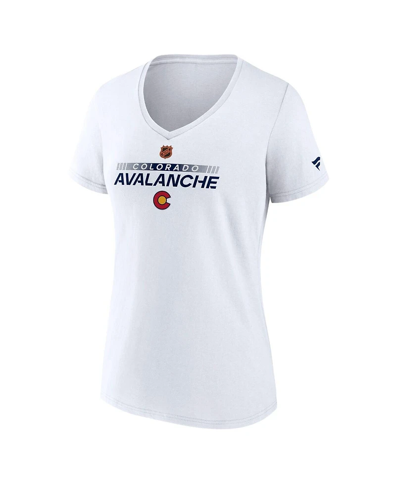 Fanatics Women's White Colorado Avalanche Special Edition V-Neck T-Shirt