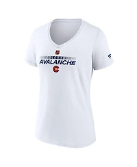 Fanatics Women's White Colorado Avalanche Special Edition V-Neck T-Shirt