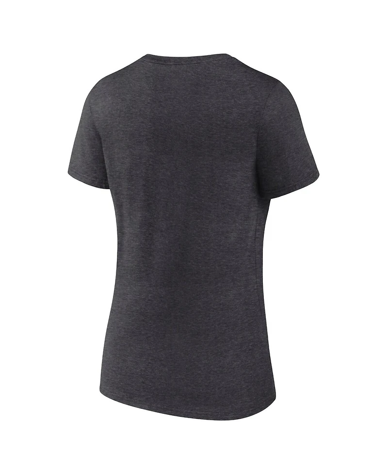 Fanatics Women's Heather Charcoal Nashville Predators Authentic Pro Primary V-Neck T-Shirt