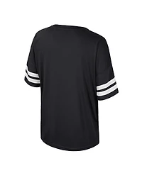 Colosseum Women's Black Iowa Hawkeyes Treasure Oversized Sequin T-Shirt