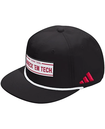 Adidas Men's and Women's Black Texas Tech Red Raiders Locker Room Rope Adjustable Hat