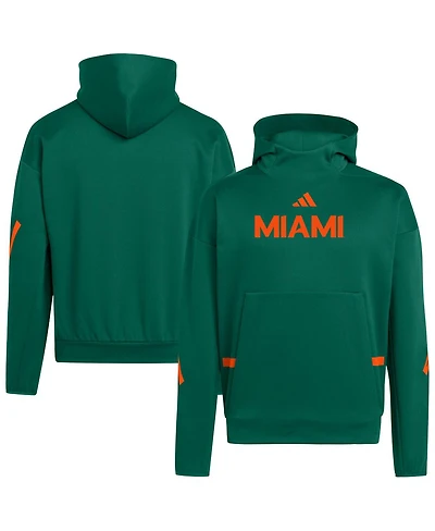 Adidas Men's Green Miami Hurricanes Z.n.e. Pullover Hoodie