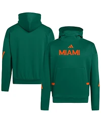 Adidas Men's Green Miami Hurricanes Z.n.e. Pullover Hoodie