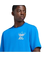 Adidas Men's Blue Real Madrid Terrace Icons Collection Graphic T-Shirt