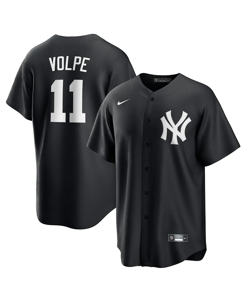 Nike Men's Anthony Volpe Black New York Yankees Lights Out Replica Player Jersey