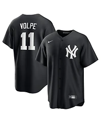 Nike Men's Anthony Volpe Black New York Yankees Lights Out Replica Player Jersey