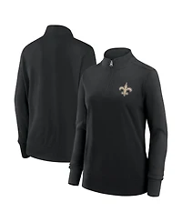 Logo Athletic Women's Black New Orleans Saints Velocity Quarter-Zip Jacket