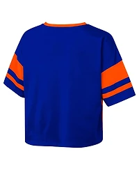 Outerstuff Big Girls Royal Florida Gators The Playmaker Sleeve Stripe V-Neck Jersey T-Shirt
