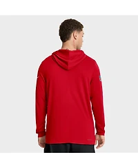 Nike Men's Red Kansas City Chiefs Big Tall Sideline Performance Long Sleeve Hoodie T-Shirt